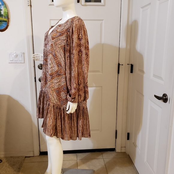 Anthropologie Sabia Flounced Tunic Dress Size Large - Picture 4 of 11